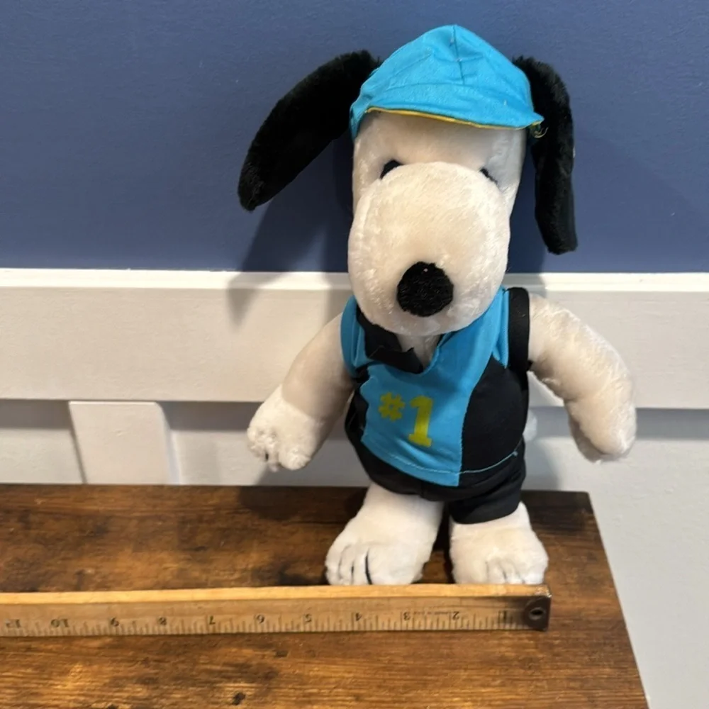 Snoopy Vintage Applause 1968 Bicycle Racing Plush Animal with tags